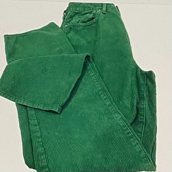 PACSUN DARK GREEN DAD JEAN CORDUROY LADIES SMALL - Picture 4 of 5